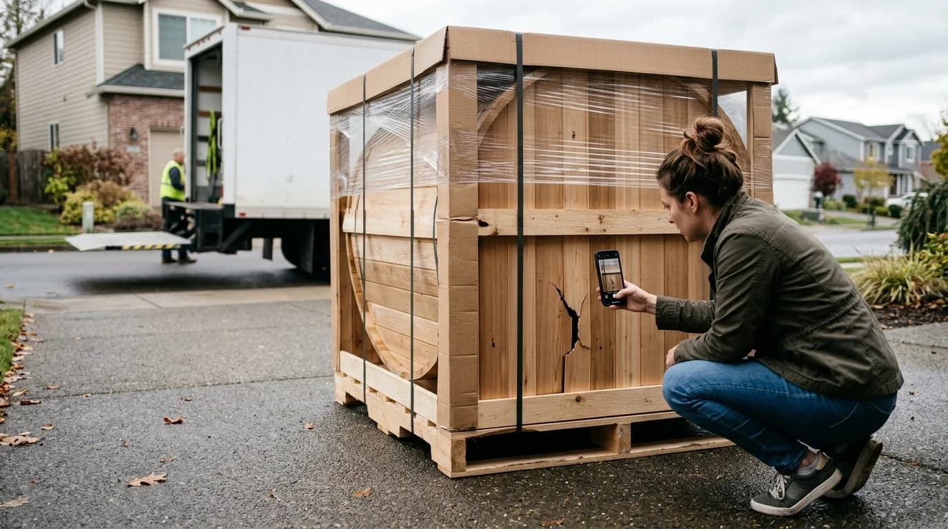 Sauna Shipping Damage: How Common It Is, and What to Do If Yours Arrives Damaged