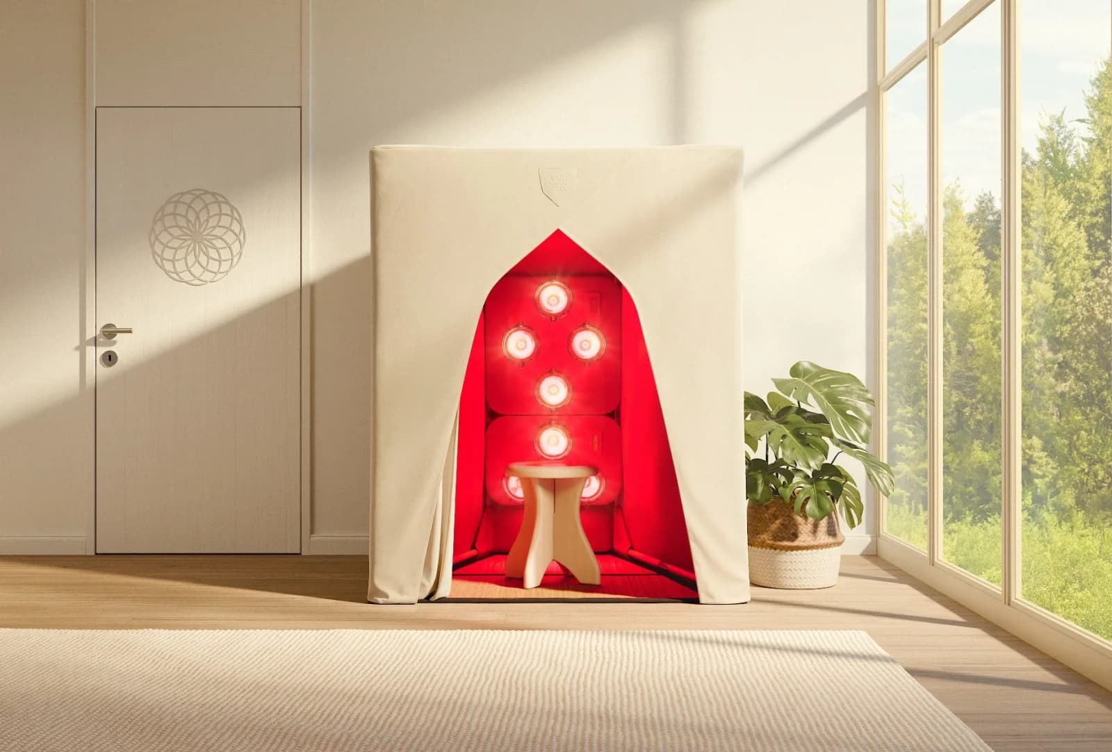 SaunaSpace FireLight SuperSauna in natural finish